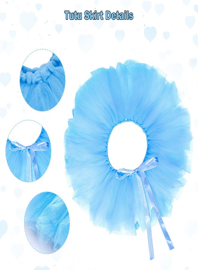 Gvhntk Dog Birthday Party Supplies Dogs Cats Birthday Costume Set Blue Tutu Skirt Dog Cat Birthday Hat Necklace for Puppy Dog Halloween Birthday Wedding Party Costume (Blue) - Image 3